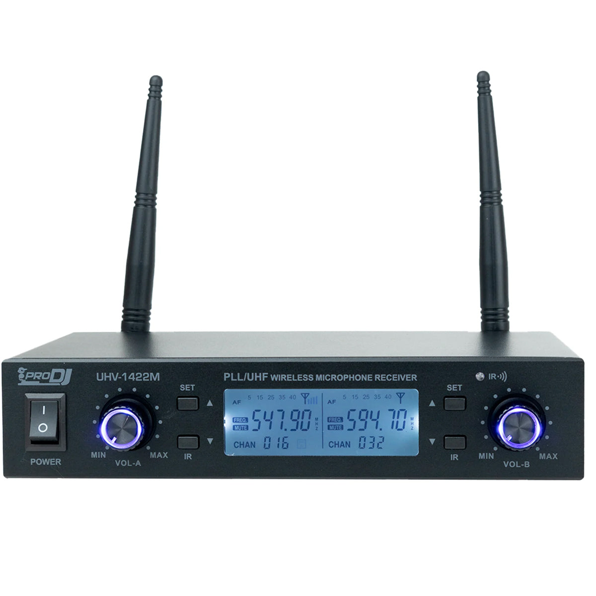 Micrófono Inalámbrico Pro Dj Uhv-1422m Batería De Litio