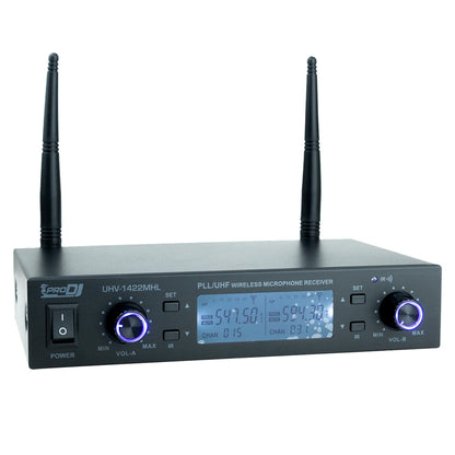 Microfono Inalámbrico Pro Dj Uhv-1422mhl - De Mano Y Solapa