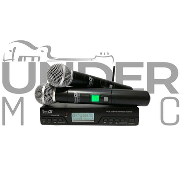 Micrófono Inalambrico Pro Dj Uhv-412m Doble De Mano