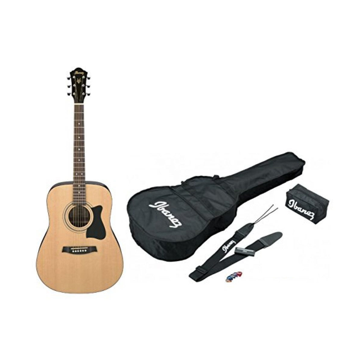 Kit Guitarra Acústica Ibanez V50njp-nt Estuche+afinador