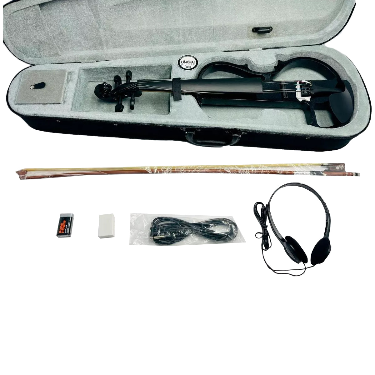 Violín Eléctrico 4/4 Arco + Audífonos + Cable + Colofonia