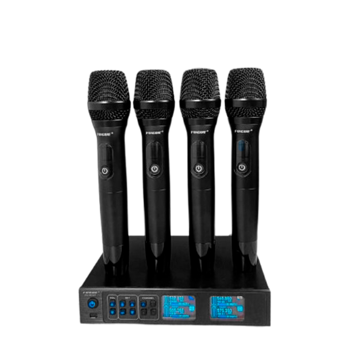 Kit Combo De 4 Microfonos Inalambricos Fugue Uhf Fu-4007