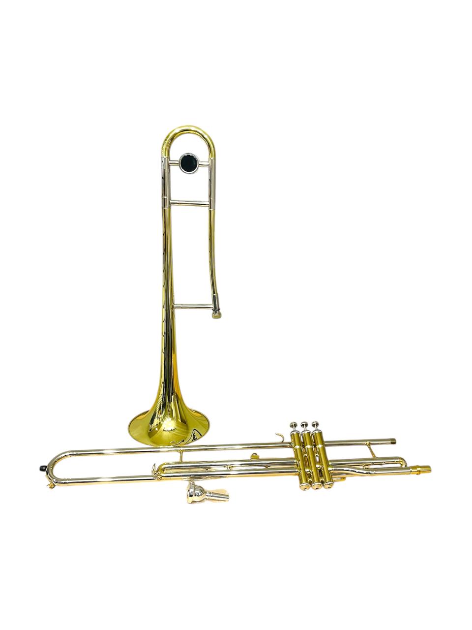 Trombón De Pistón Embolo + Boquilla + Estuche