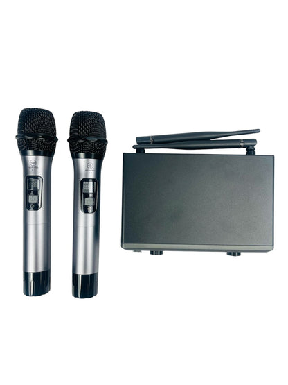 Micrófono Uhf Inalámbrico Doble De Mano Aurora X-7