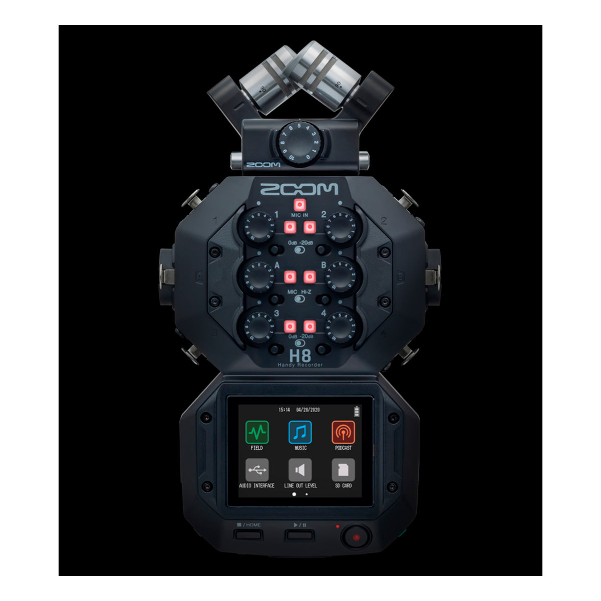 Grabadora Profesional H8 Digital - 8 Canales Zoom Black