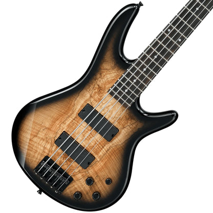 Ibanez GSR205SM-NGT Natural Gray Burst, vista diagonal del cuerpo