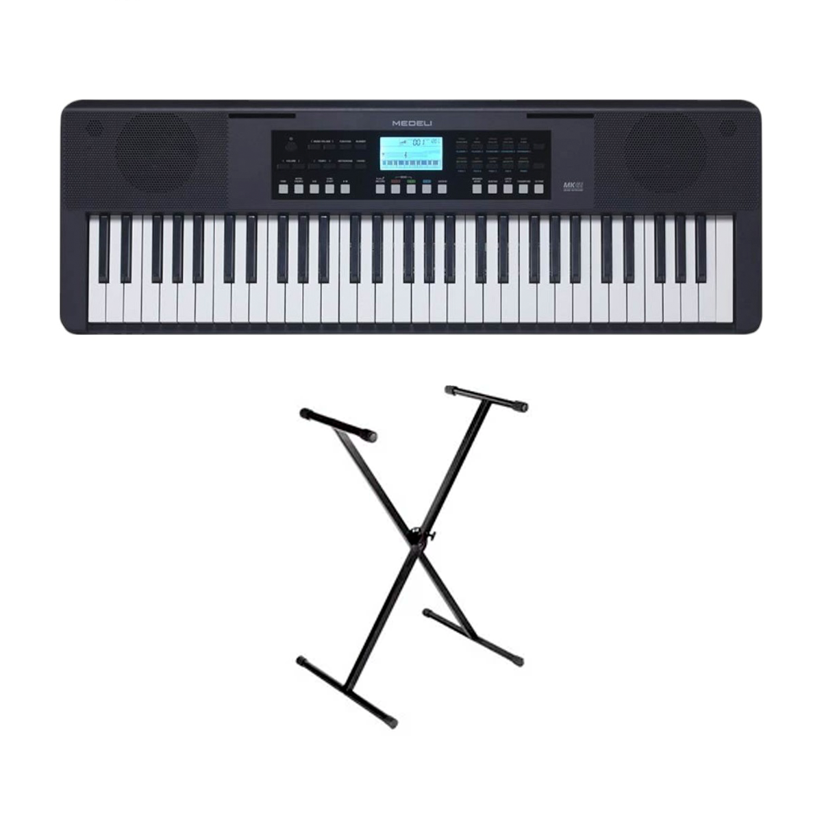 Teclado Electrónico Mk61 Medeli De 61 Teclas + Base